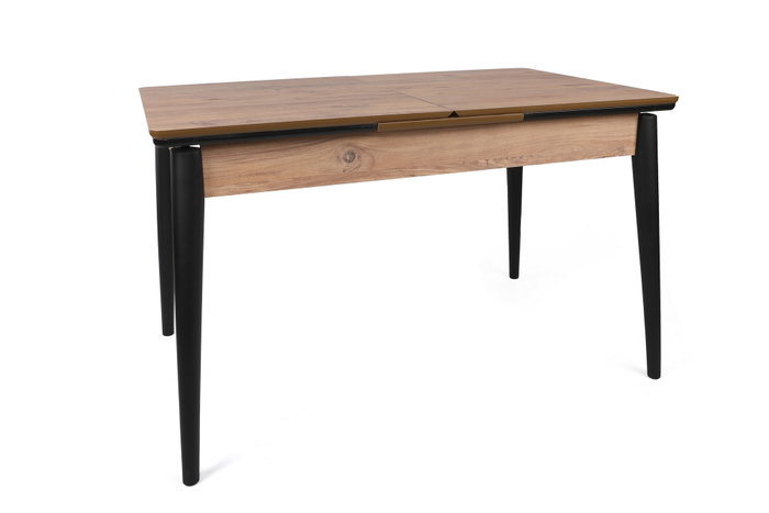 Hanah Home Mesa de Comedor Extensible Sigma - 991 Nogal y Negro